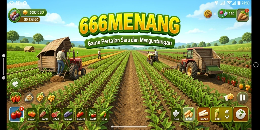 Gameplay seru bertani di 666MENANG dengan hasil panen melimpah.