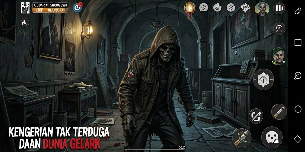 Gameplay menakutkan di tengah kegelapan yang mencekam.