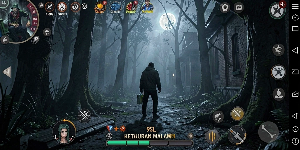 Tampak gameplay 9SL dengan atmosfer yang mencekam.