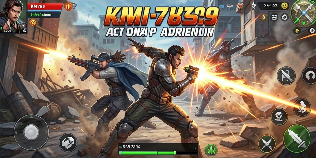 Gameplay KM789 yang penuh aksi dan pertarungan seru.
