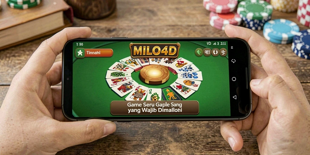 Screenshot gameplay Gaple di MILO4D yang seru dan interaktif.