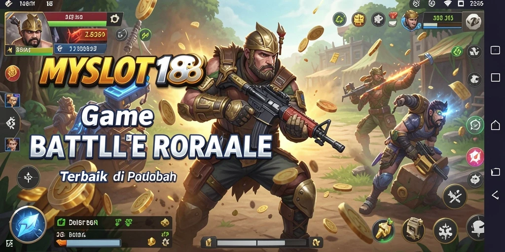 Gameplay MYSLOT188 yang seru dan mendebarkan dalam pertempuran Battle Royale.