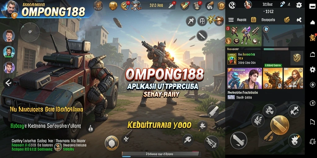Tampilan antarmuka OMPONG188 yang bersih dan user-friendly.