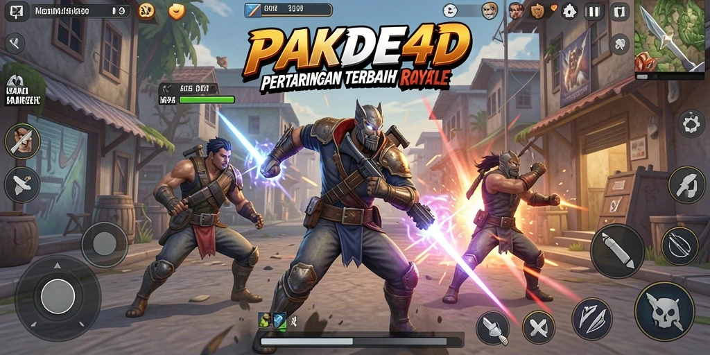 Gameplay mendebarkan dalam pertarungan Battle Royale.