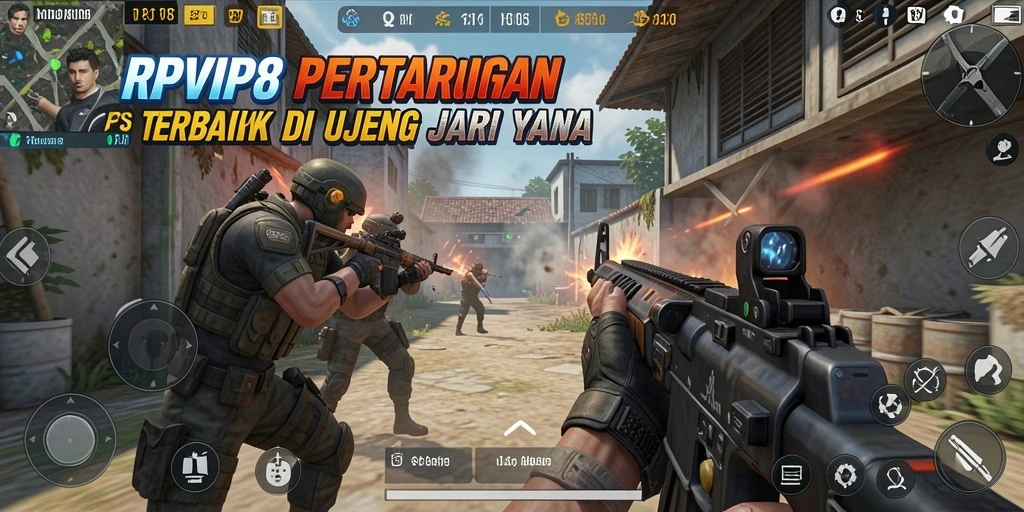 Gameplay RPVIP8 menampilkan grafik FPS yang realistis dan menegangkan.