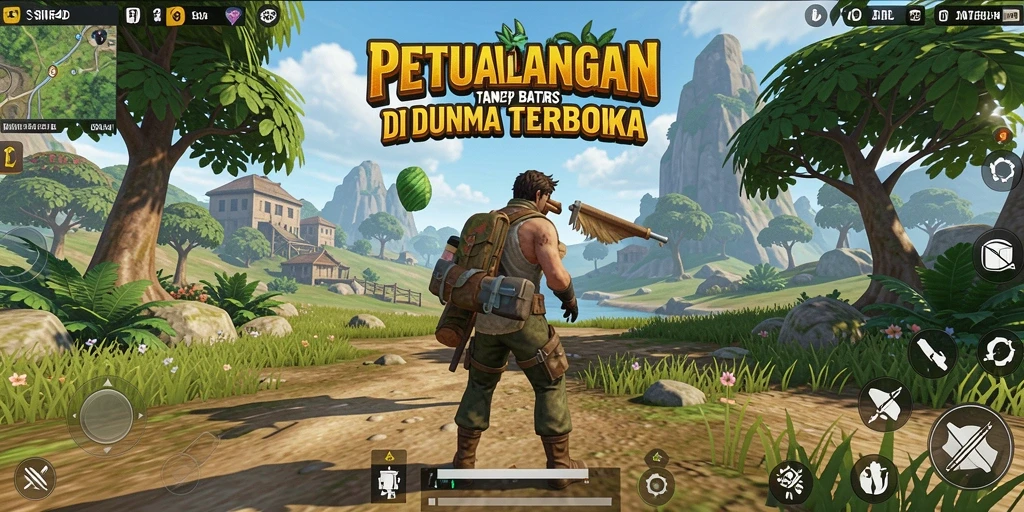 Tangkapan layar gameplay SINTE4D dengan petualangan seru di dunia terbuka.
