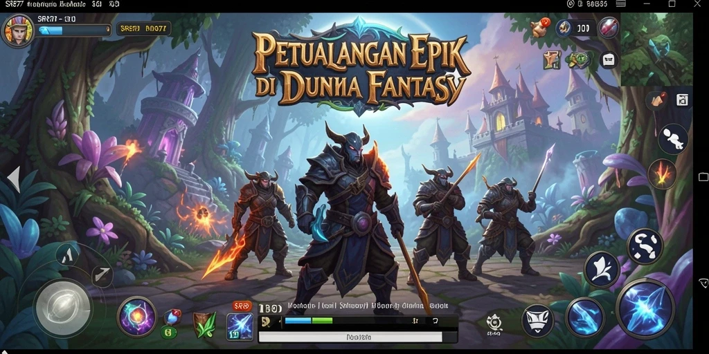 Screenshot SR877 menampilkan pertarungan epik dalam dunia RPG yang menakjubkan.