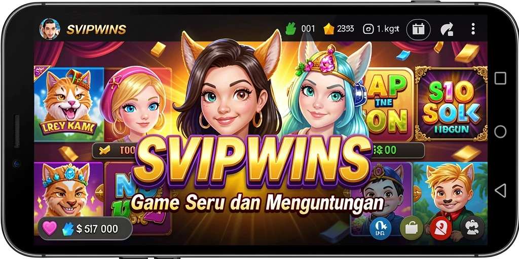 Tampilan gameplay menarik dari SVIPWINS dengan beragam tema Slot.