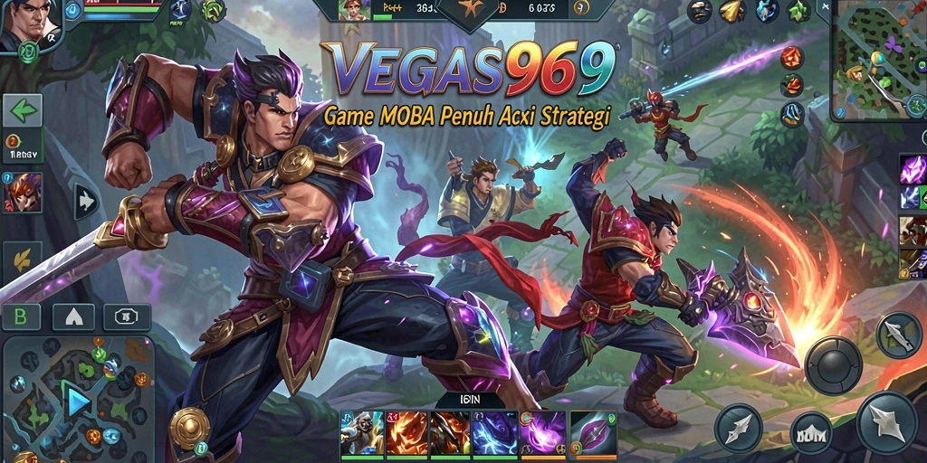 Gameplay MOBA seru dan strategi mendebarkan