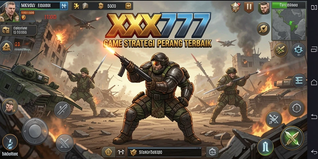 Screenshot XXX777 menampilkan aksi pertempuran strategis yang mendebarkan.